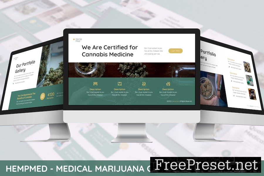 Hempmed - Medical Marijuana Google Slide Template 7X46J5H