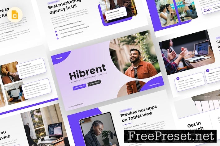 Hibrent - Marketing Google Slides Template