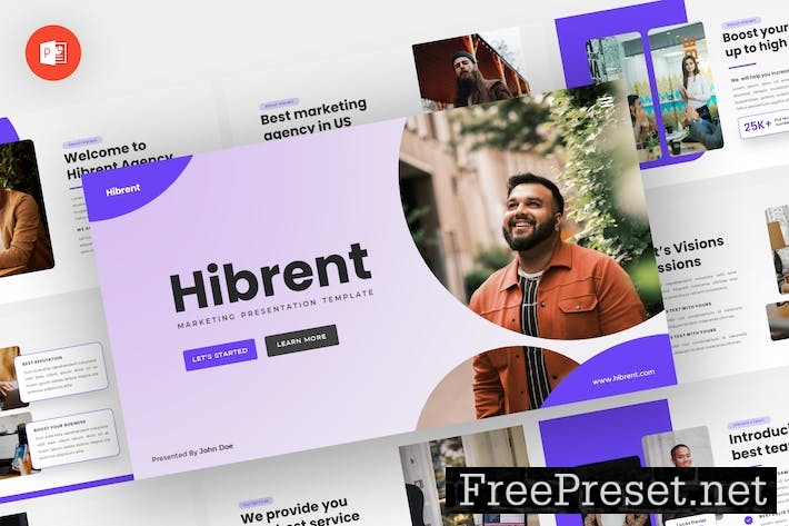 Hibrent - Marketing Powerpoint Template