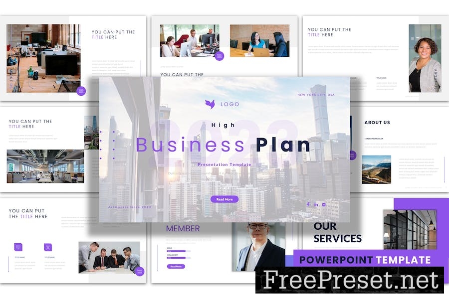 High Business - PowerPoint Presentation Template EFWZN3Y