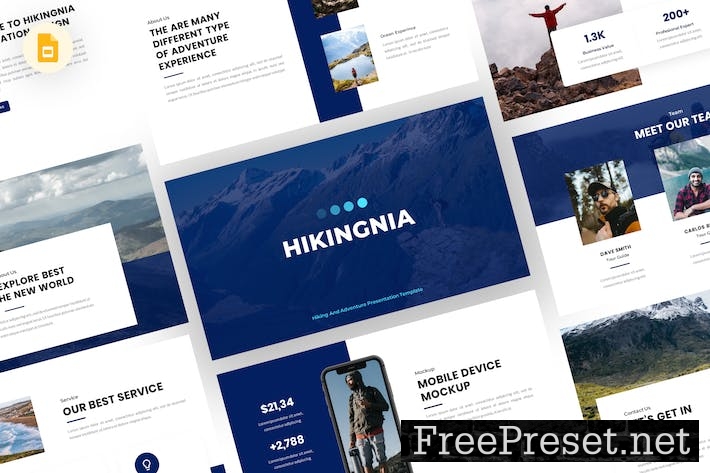 Hikingnia - Hiking Google Slides Template M8XYU3T