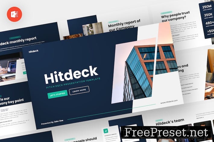 Hitdeck - Pitch Deck Powerpoint Template RQQX4YX