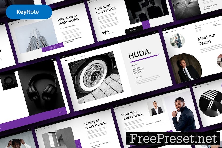 Huda – Business Keynote Template HYC3GJX