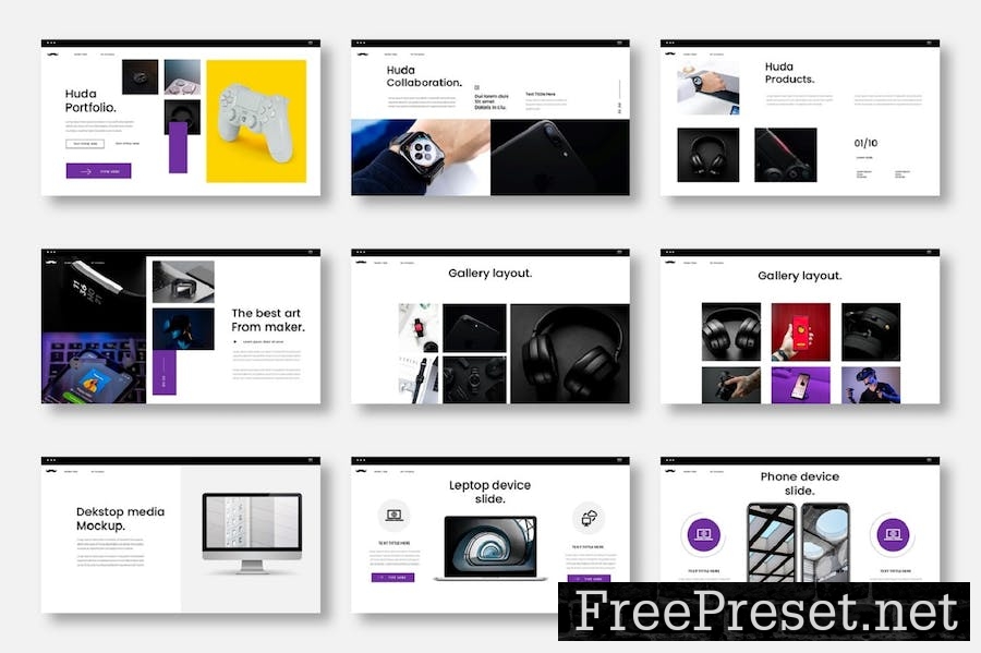 Huda – Business PowerPoint Template YNTRDNZ