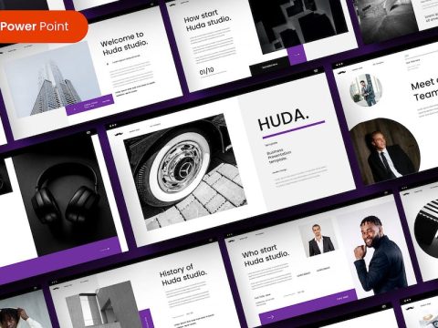 Huda – Business PowerPoint Template YNTRDNZ