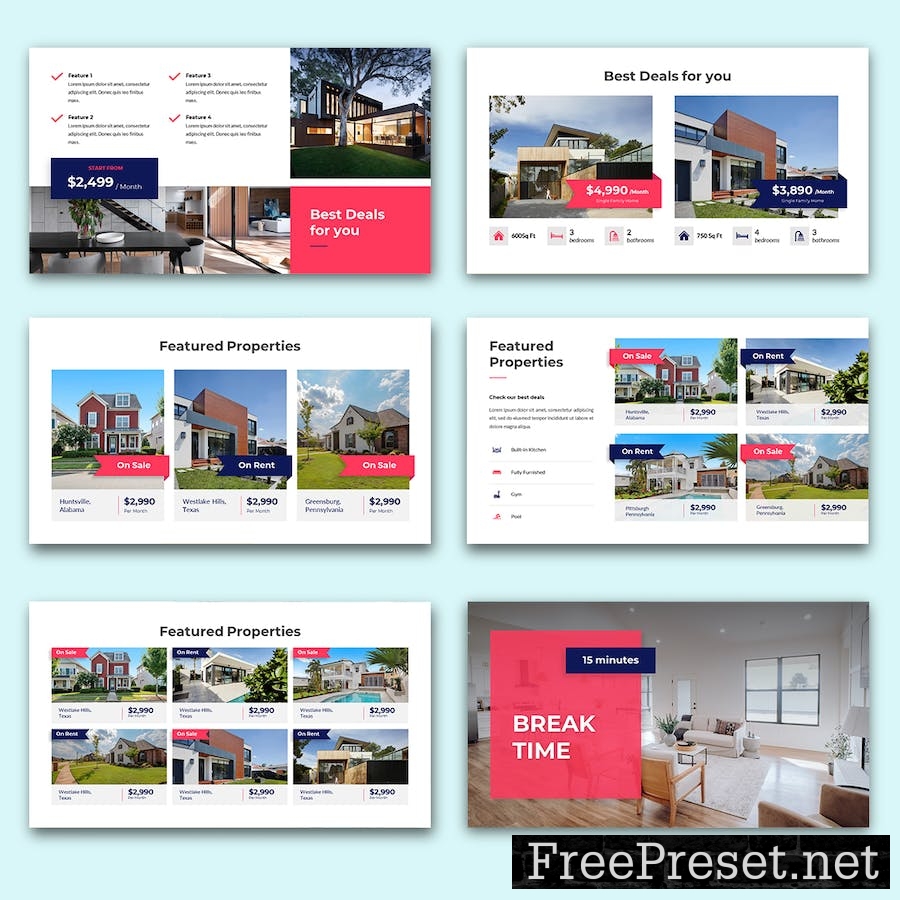 Huis – Real Estate PowerPoint Template RZWJGUN