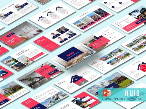 Huis – Real Estate PowerPoint Template RZWJGUN