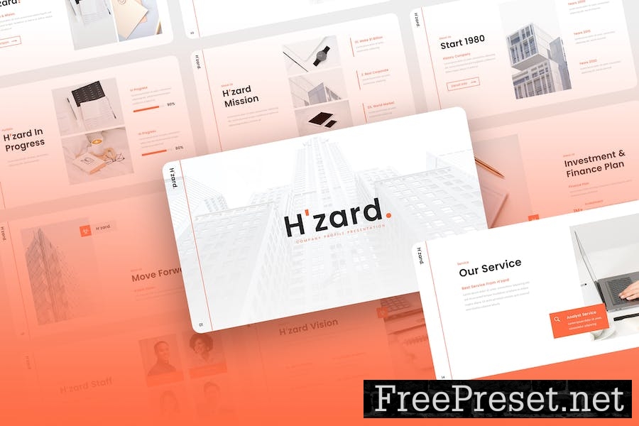 H’zard - Company Profile PowerPoint Template 8BLZ2HP