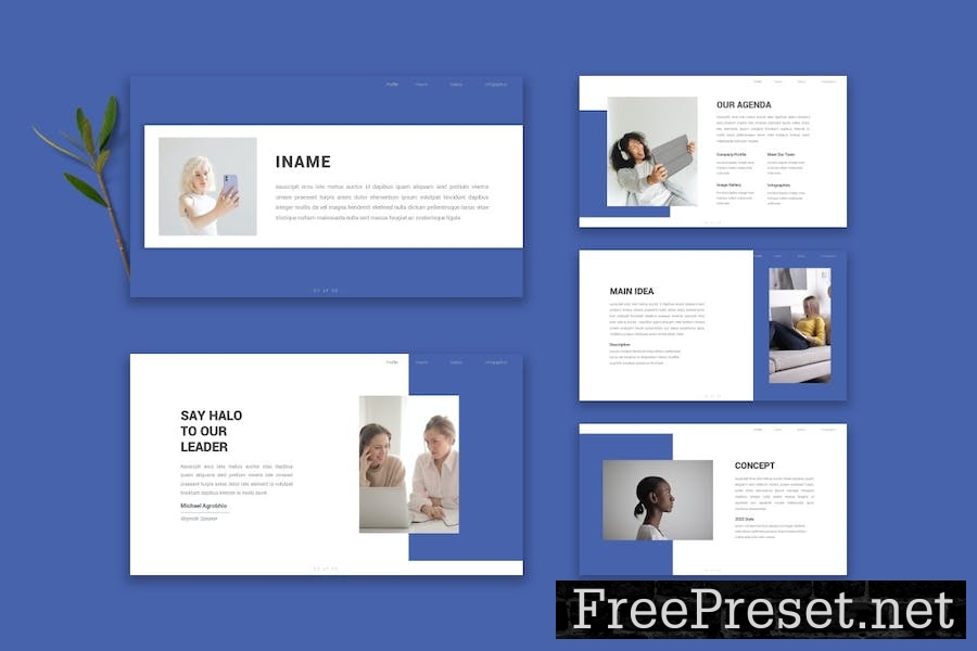 Iname - Google Slide Template R5FF7K3