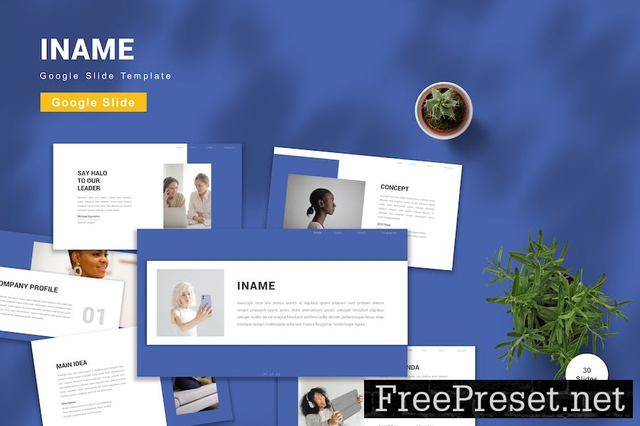 Iname - Google Slide Template R5FF7K3