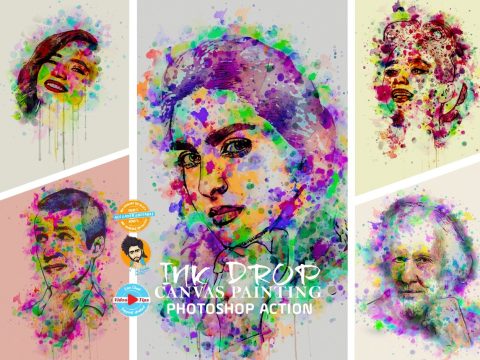 Ink Drop Painting Photoshop Action 6802788