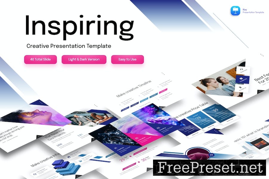 Inspiring Creative Keynote Template M37X8VR