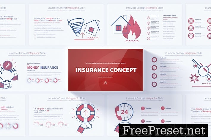 Insurance Concept - PowerPoint Infographics Slides EX7TXE5