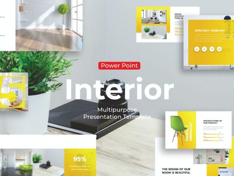 Interior Design - PowerPoint Template 6CCET2N