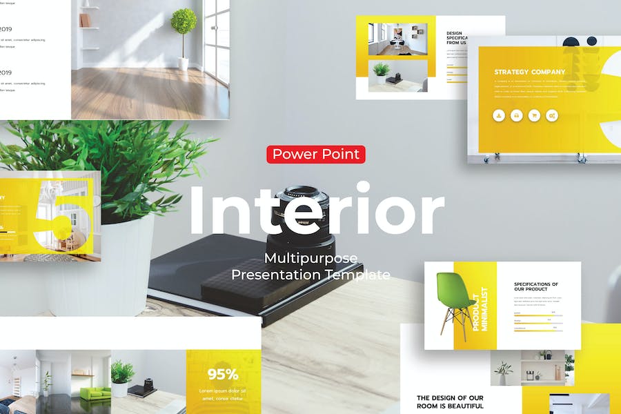 Interior Design - PowerPoint Template 6CCET2N