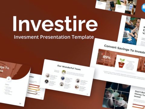 Investire Maroon Minimalist Invesment Keynote 32WRBD6