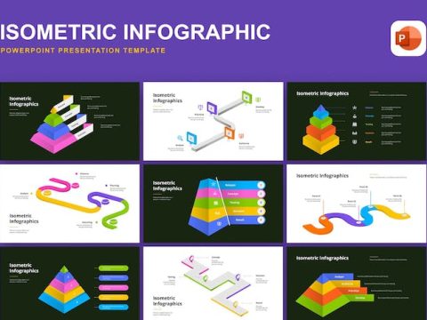 Isometric Infographic Kit Powerpoint UA38VLH