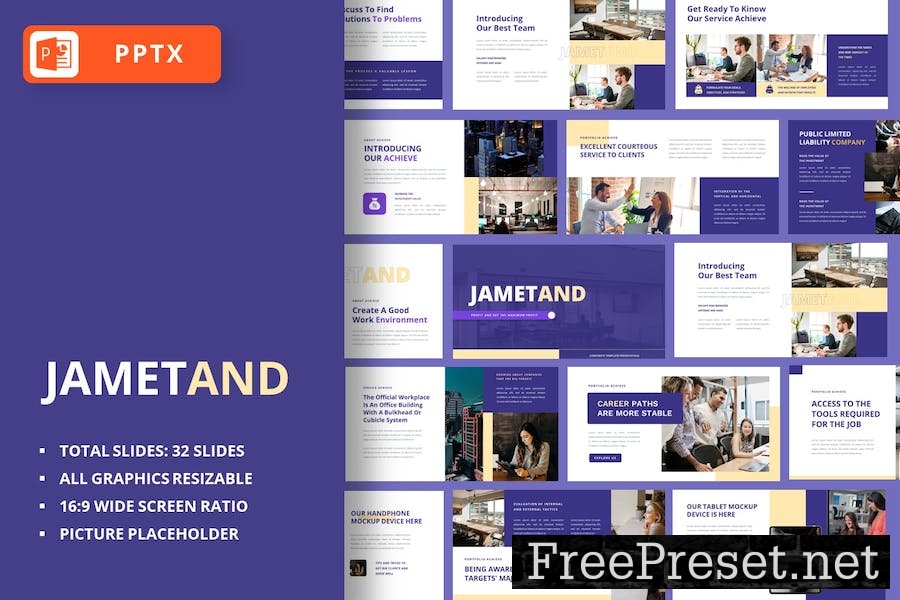 Jametand – Corporate and Business Powerpoint Templ Z8ZHNFX