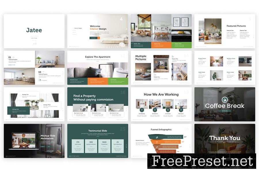 Jatee Interior Minimal Keynote Template