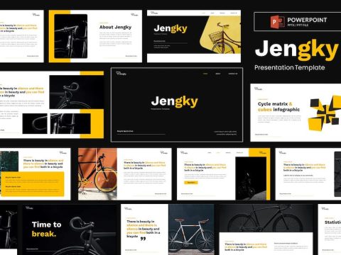 Jengky - Bicycle Sports Club Powerpoint Template 23WQM9T