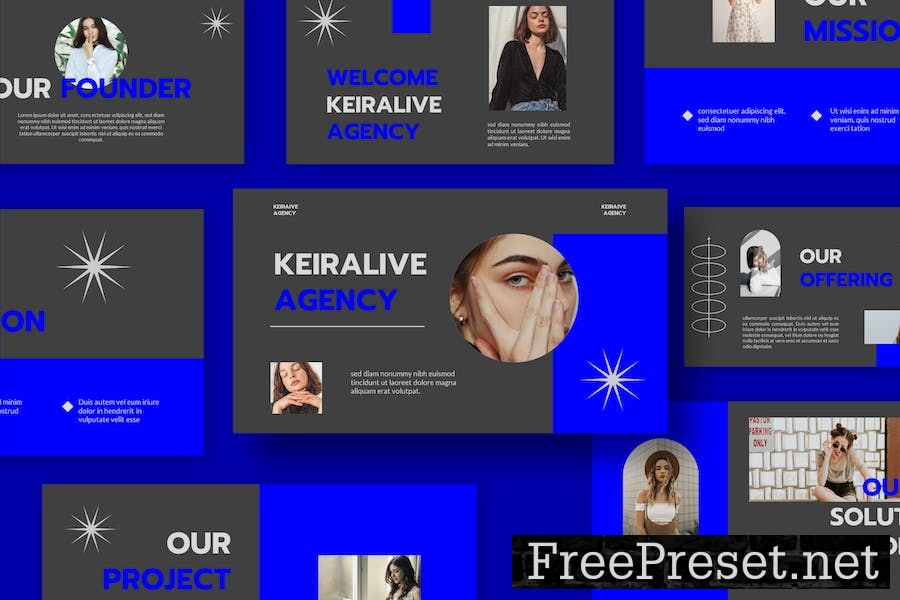 Keiralive PowerPoint Template TBB8B5S