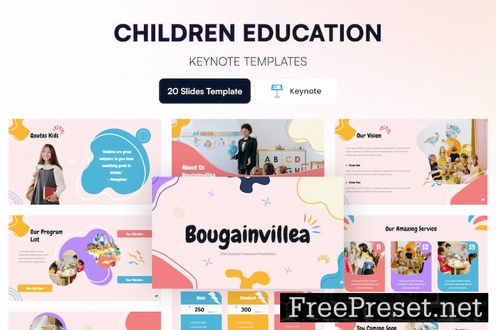 Kids Children Education Presentation Template 7CX9MNX