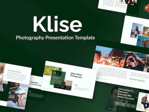 Klise Green Minimalist Photography PowerPoint 6Q48SUE