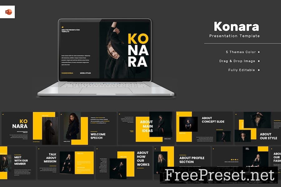 Konara - Creative Powerpoint Template 5HT3AB9