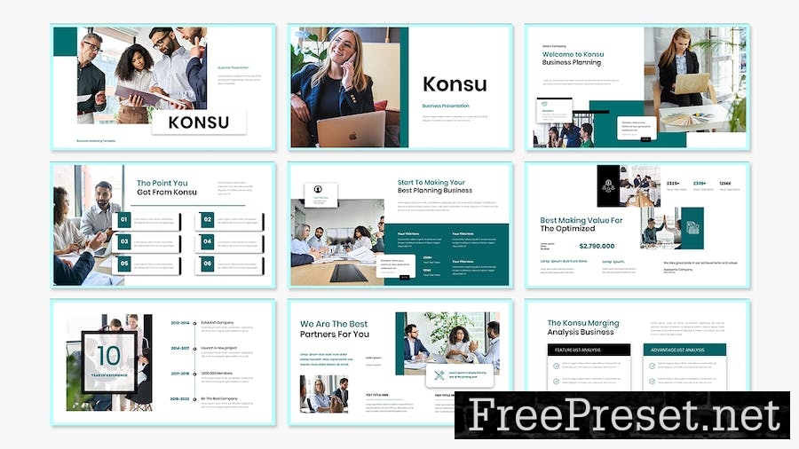 Konsu Business Presentation Google Slide Template XL2YDD5