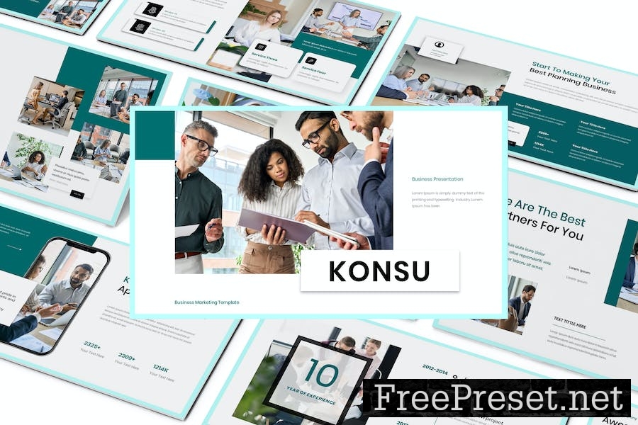 Konsu Business Presentation Google Slide Template XL2YDD5