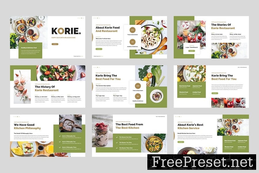 Korie - Food And Restaurant Google Slides