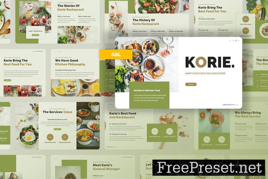 Korie - Food And Restaurant Google Slides