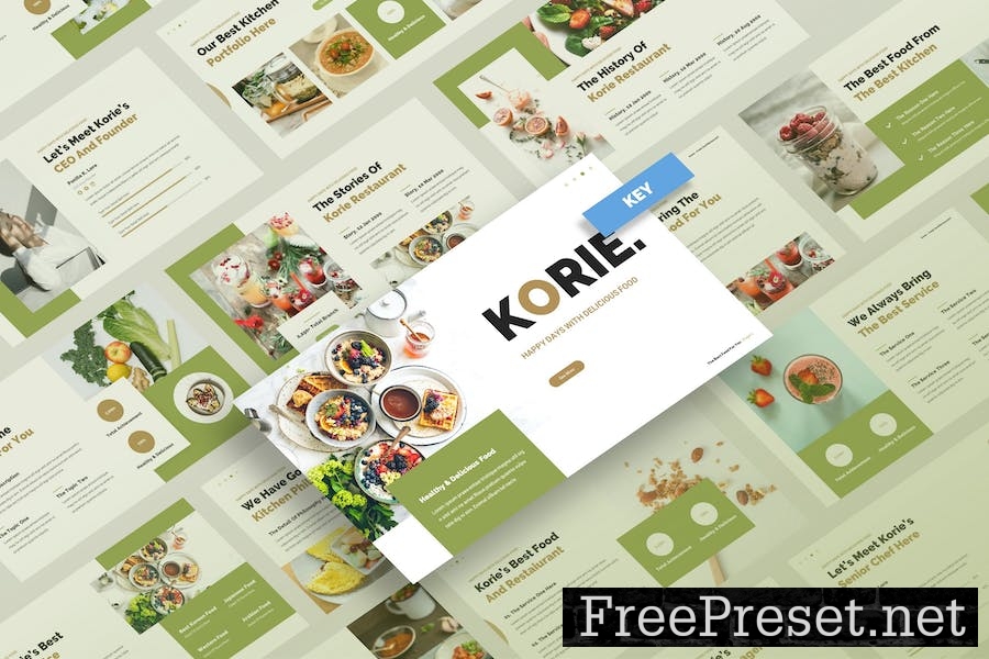 Korie - Food And Restaurant Keynote Template 22TAU39