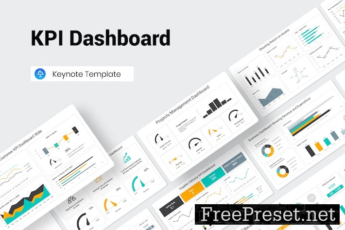 KPI Dashboard Keynote Presentation Template EFCTJTV