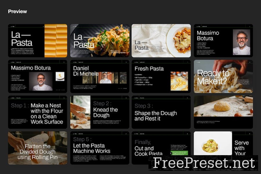 La Pasta Minimalist Food Talking Powerpoint 6WVEY6E