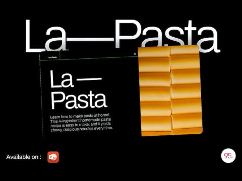 La Pasta Minimalist Food Talking Powerpoint 6WVEY6E