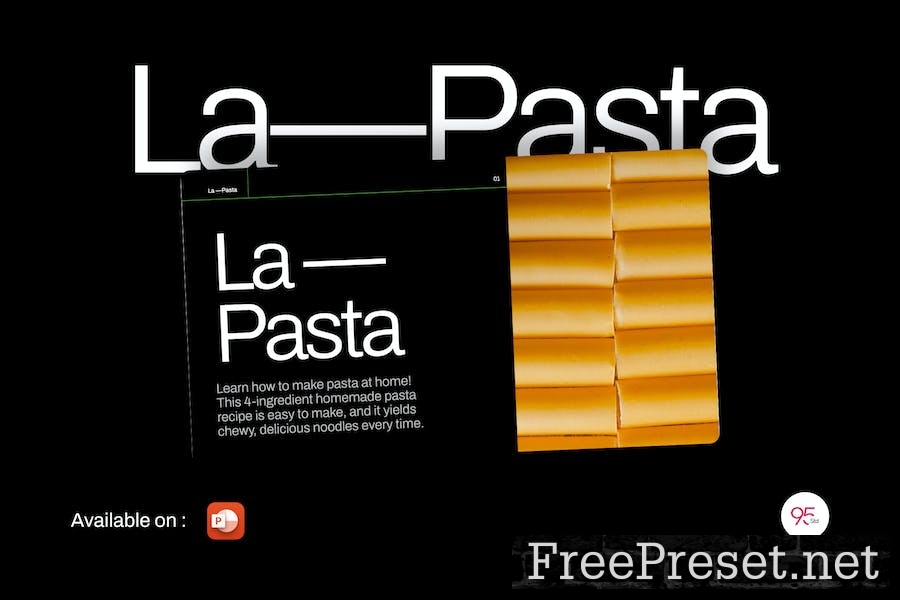 La Pasta Minimalist Food Talking Powerpoint 6WVEY6E