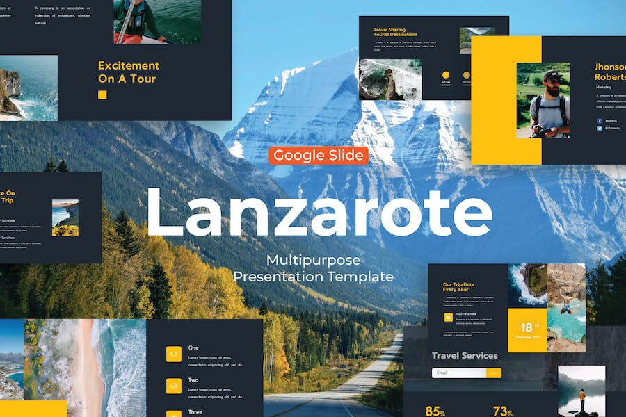 Lanzarote - Google Slide Template 3W8VDX9