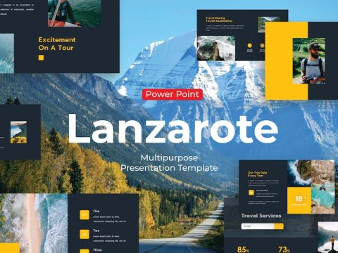 Lanzarote - PowerPoint Template HU9FLAJ