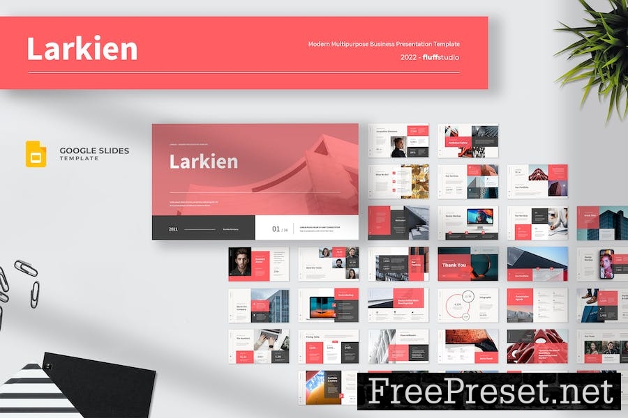 Larkien - Modern Business Google Slides Template SC58FTW