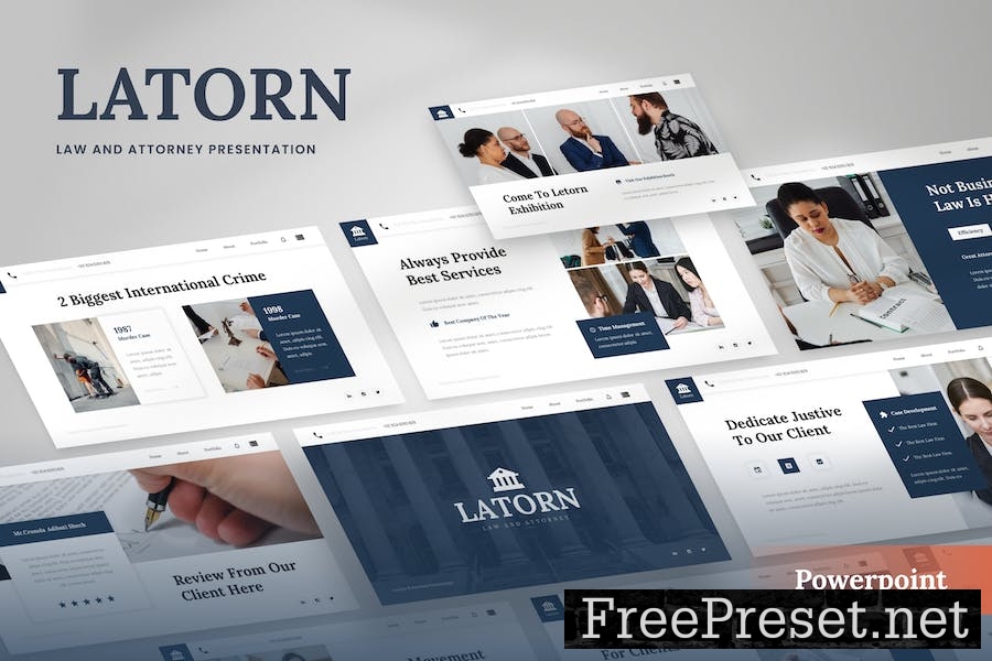 Latorn - Lawyer And Attorney Power Point Template JJ72U6D