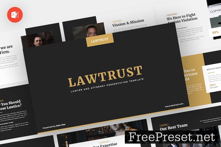 Lawtrust - Lawyer Powerpoint Template U9BG2DN