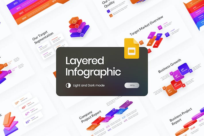 Layered Infographic Gradient Google Slides RKENBBL