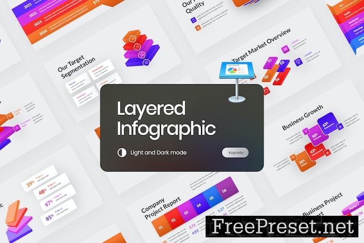 Layered Infographic Gradient Keynote ZRMJB23