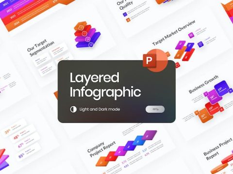 Layered Infographic Gradient PowerPoint