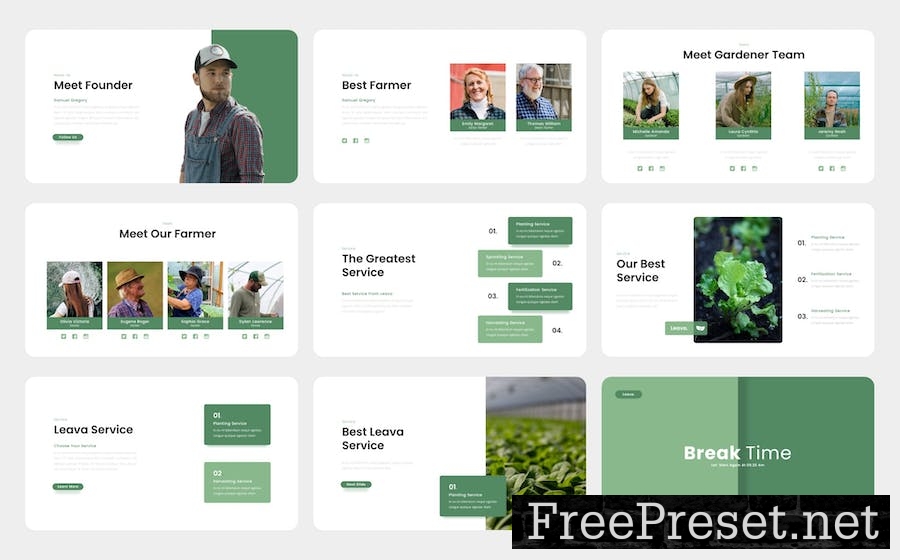 Leava - Agriculture PowerPoint Template WUQX6CY