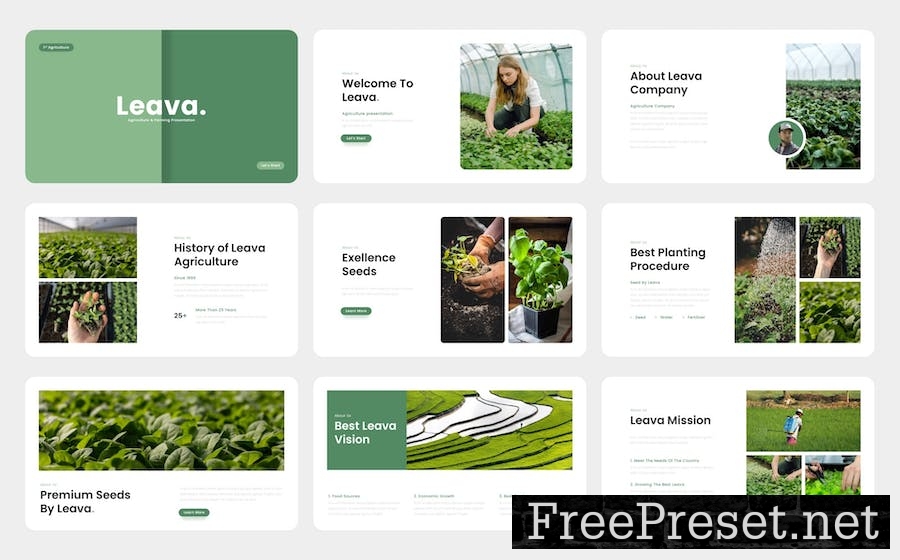 Leava - Agriculture PowerPoint Template WUQX6CY