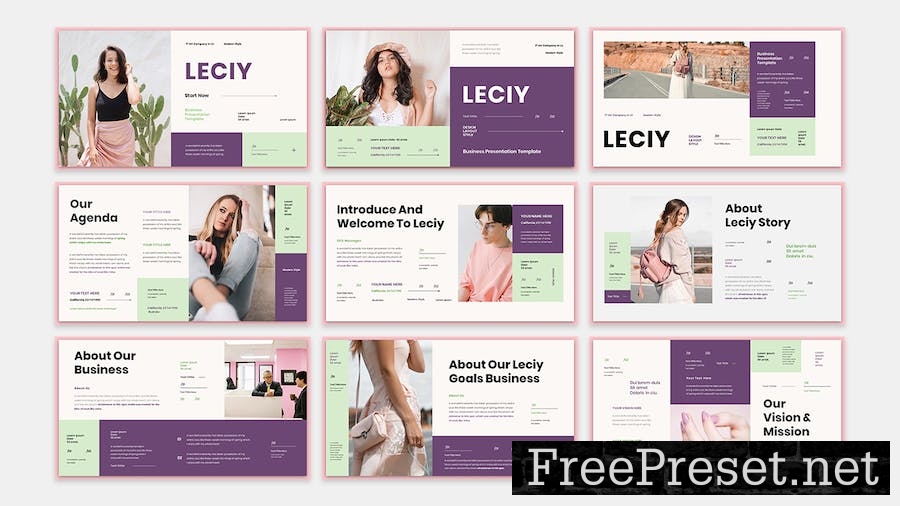 Leciy Business Presentation Google Slide Template CZ3B25F