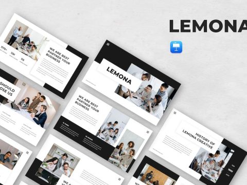 Lemona - Pitch Deck Keynote Template P9C4BPU