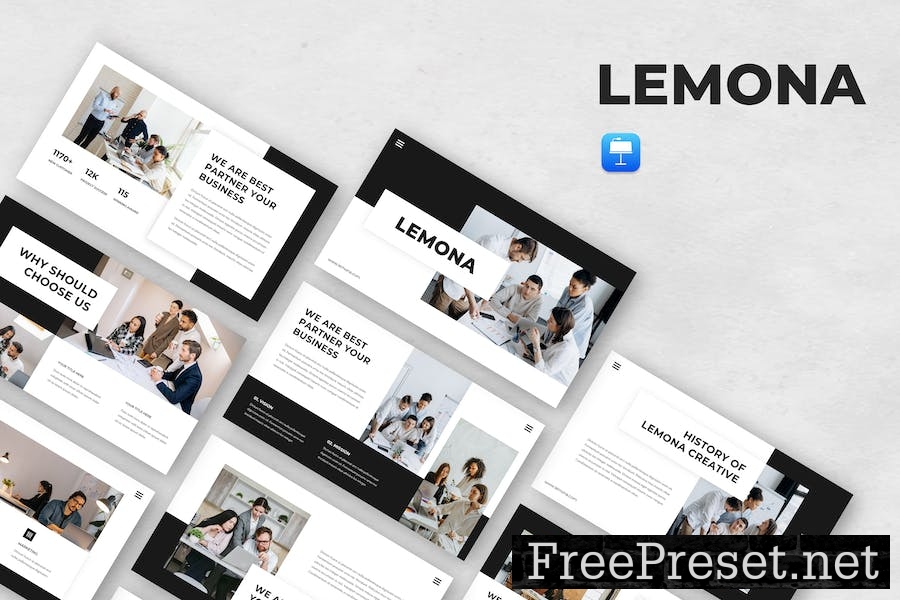 Lemona - Pitch Deck Keynote Template P9C4BPU